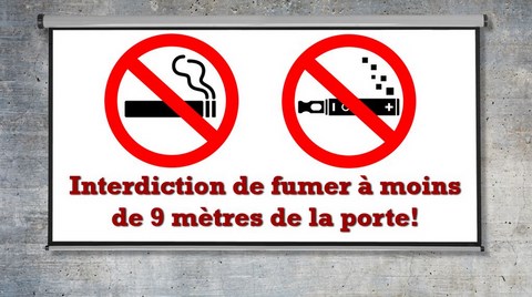 Affichage dynamique SST  Directives aux fumeurs